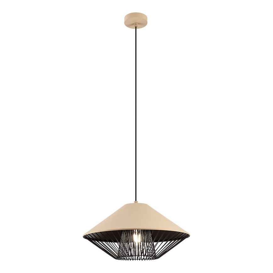 Redo 01-3007 - Suspension sur câble GRILL 1xE27/42W/230V Ø 39,6 cm noir/beige