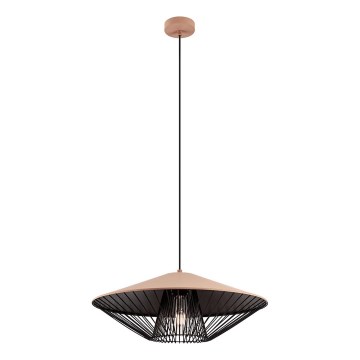 Redo 01-3009 - Suspension sur câble GRILL 1xE27/42W/230V Ø 49,5 cm noir/marron