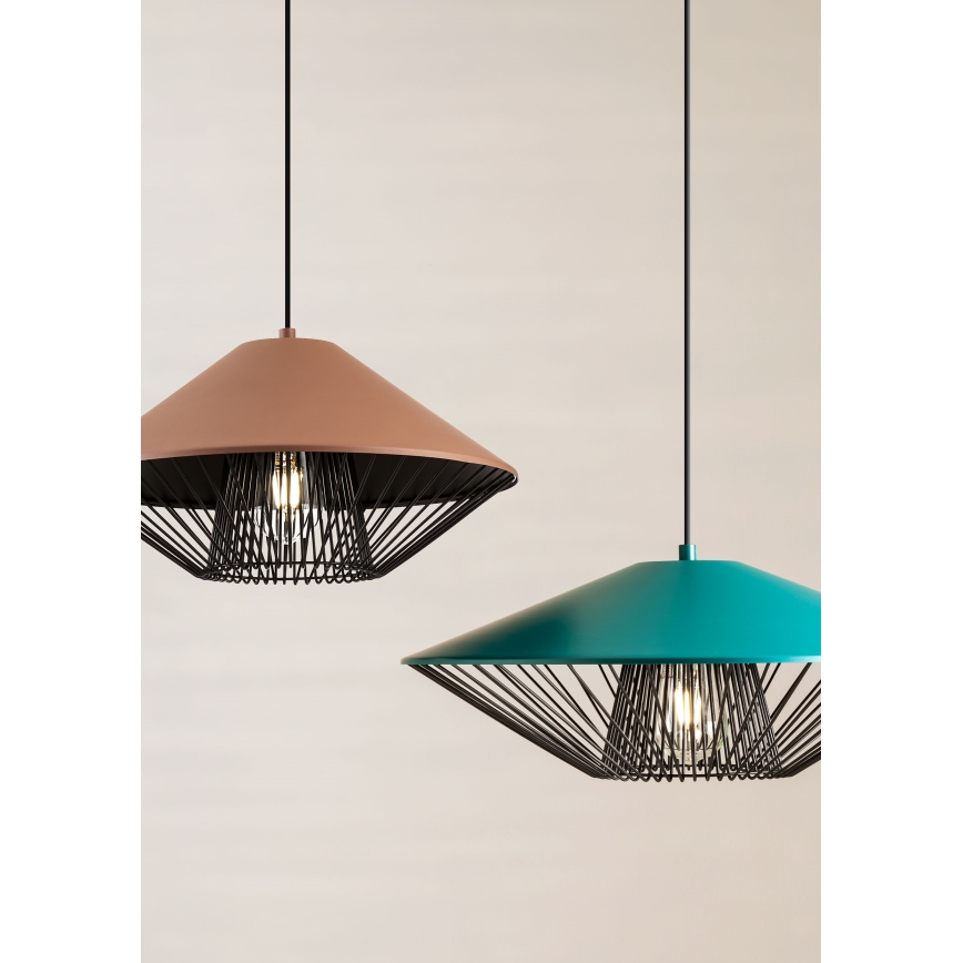 Redo 01-3009 - Suspension sur câble GRILL 1xE27/42W/230V Ø 49,5 cm noir/marron