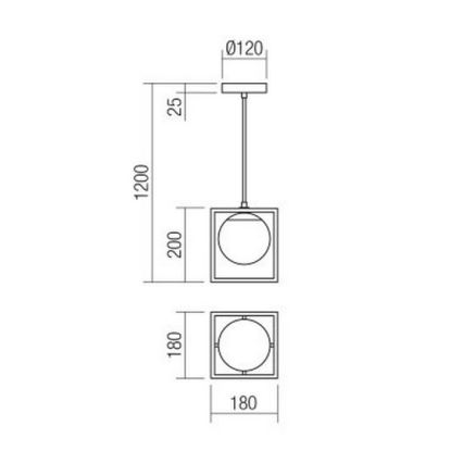 Redo 01-3056 - Suspension filaire ZODIAC 1xE14/28W/230V