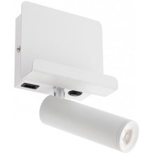 Redo 01-3083 - Spot mural PANEL LED/3,5W/230V USB blanc