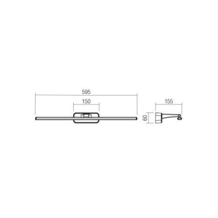 Redo 01-3085 - Applique LED pour tableau STEAM LED/12W/230V blanc