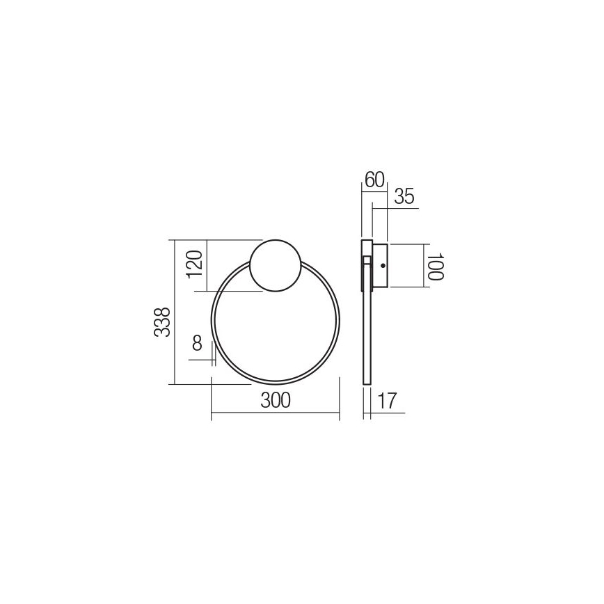 Redo 01-3102 - Applique murale LED ATOM LED/11W/230V d. 30 cm