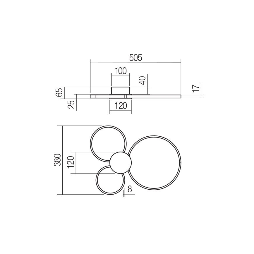 Redo 01-3105 - Plafonnier LED ATOM LED/20W/230V