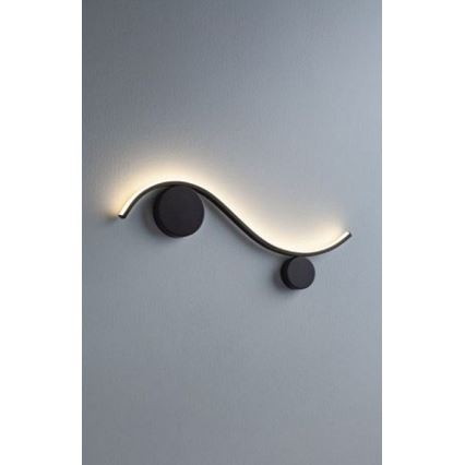 Redo 01-3110 - Applique murale LED WAVE LED/9W/230V noir