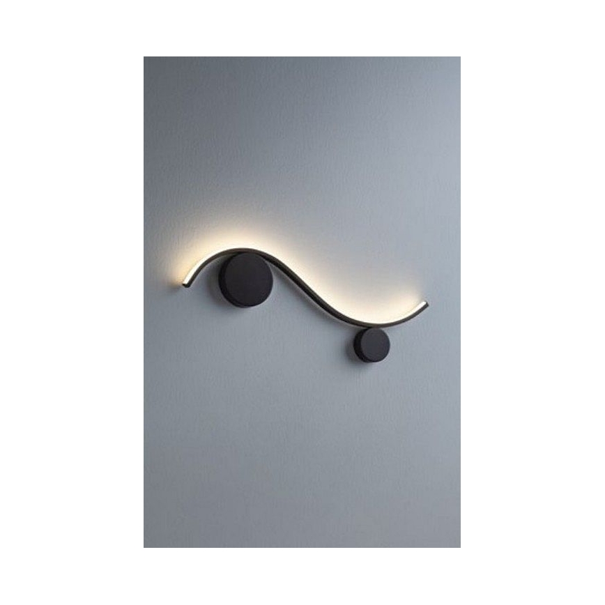 Redo 01-3110 - Applique murale LED WAVE LED/9W/230V noir