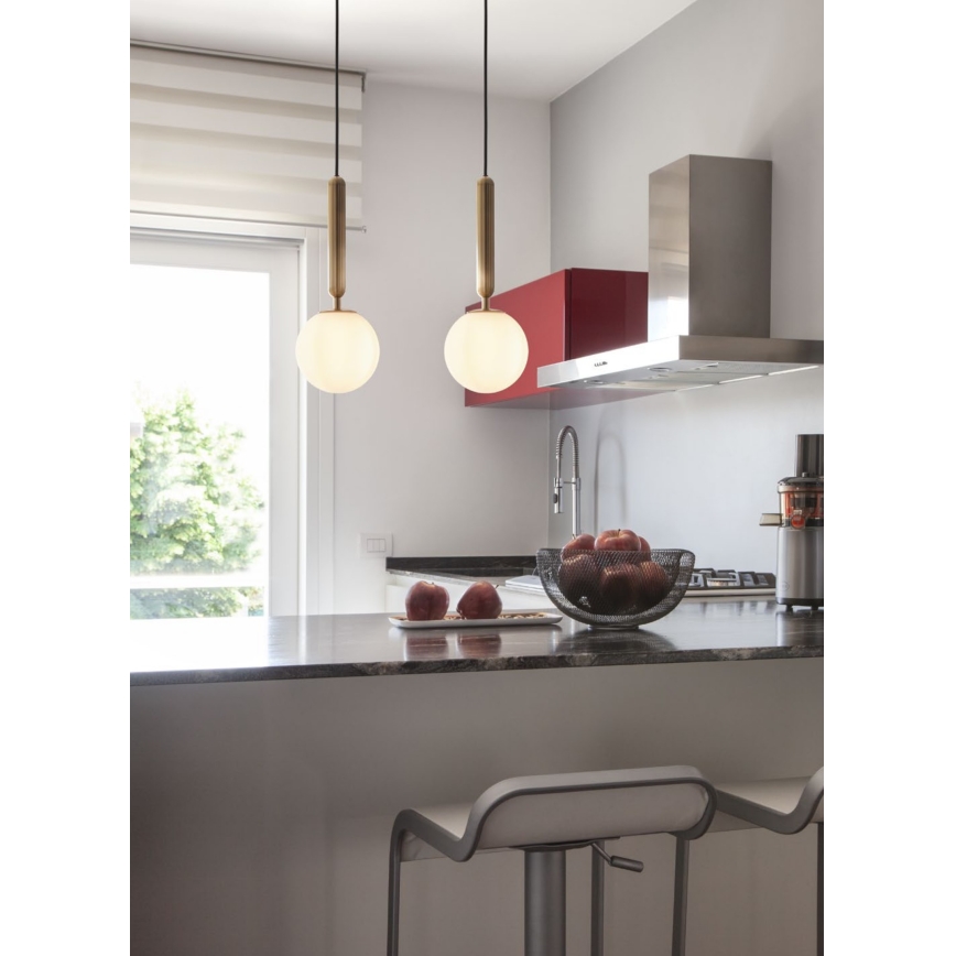 Redo 01-3130 - Suspension filaire HAIKU 1xE14/28W/230V d. 15 cm laiton