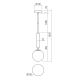 Redo 01-3130 - Suspension filaire HAIKU 1xE14/28W/230V laiton