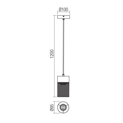 Redo 01-3141 - Suspension filaire STEM 1xE27/42W/230V