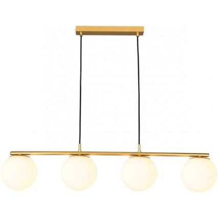 Redo 01-3155 - Suspension filaire BOWLING 4xE27/42W/230V doré