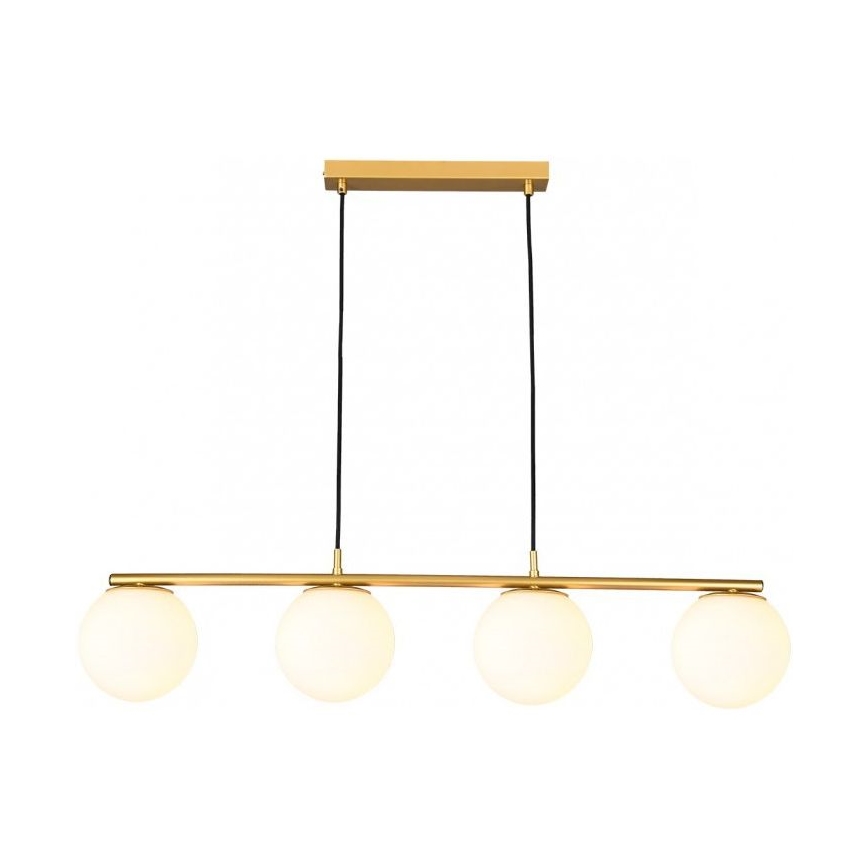Redo 01-3155 - Suspension filaire BOWLING 4xE27/42W/230V doré
