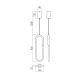 Redo 01-3183 - Suspension filaire à intensité variable LED LATIUM LED/9W/230V laiton