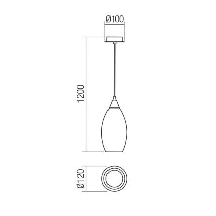 Redo 01-3189 - Suspension filaire TANNER 1xE14/28W/230V d. 12 cm