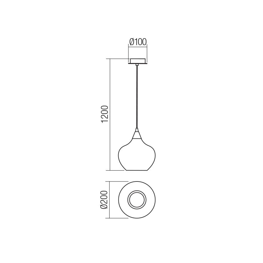 Redo 01-3191 - Suspension filaire TANNER 1xE14/28W/230V d. 20 cm