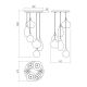 Redo 01-3194 - Suspension filaire TANNER 6xE14/28W/230V