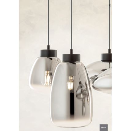Redo 01-3196 - Suspension filaire LUKE 1xE27/42W/230V d. 17 cm noir