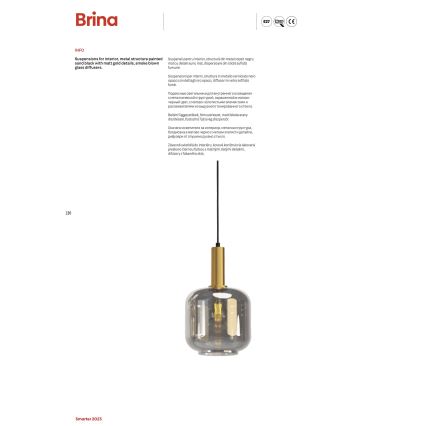 Redo 01-3198 - Suspension filaire BRINA 3xE27/23W/230V