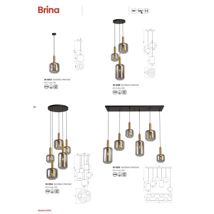 Redo 01-3198 - Suspension filaire BRINA 3xE27/23W/230V