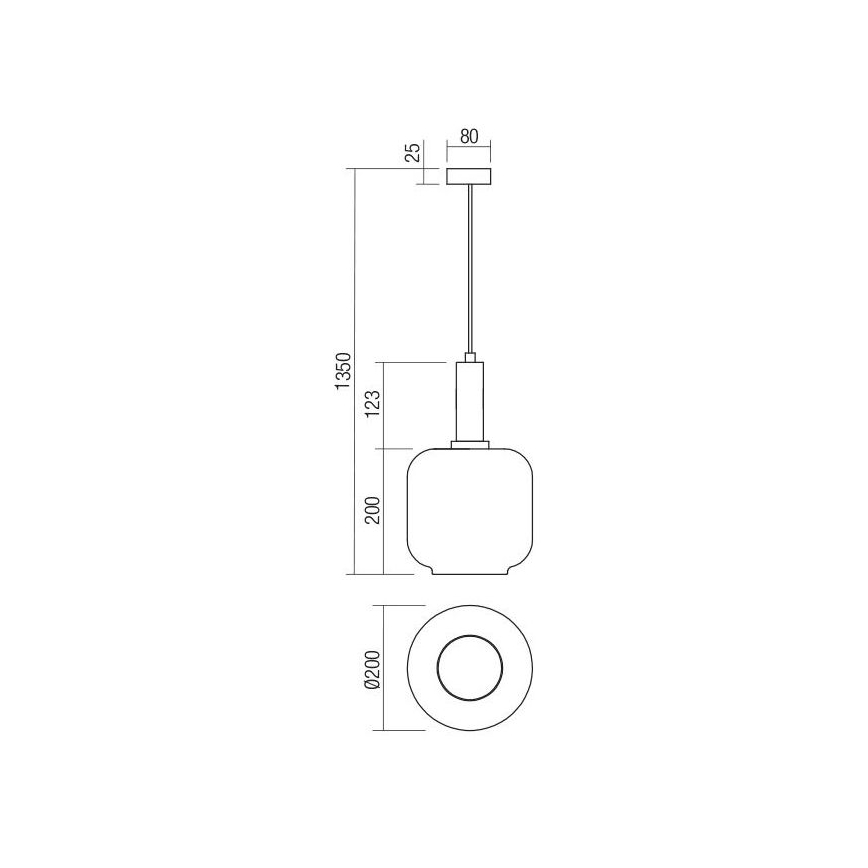 Redo 01-3213 - Suspension filaire BRINA 1xE27/23W/230V