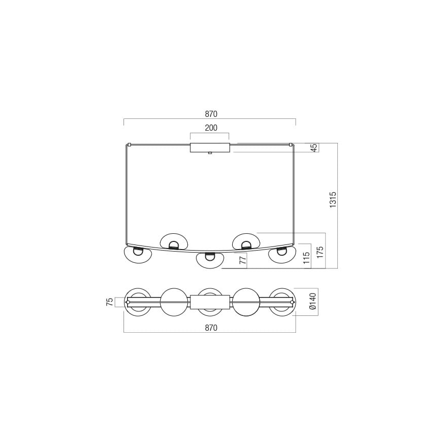 Redo 01-3244 - Suspension filaire à intensité variable SINCLAIR LED/35W/230V CRI 93 IP21 noir