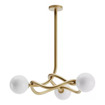 Redo 01-3256 - Lustre sur tige CONFUSIO 3xE14/28W/230V Ø 76 cm doré