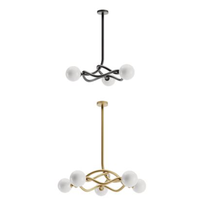 Redo 01-3257 - Lustre sur tige CONFUSIO 3xE14/28W/230V Ø 76 cm noir