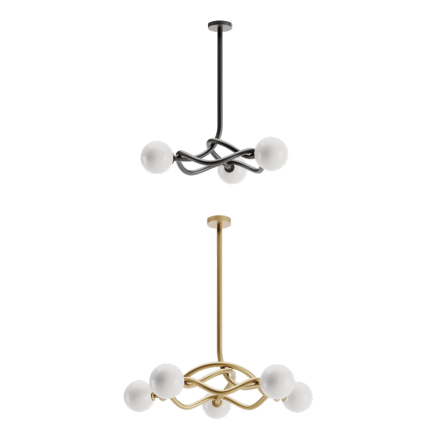 Redo 01-3257 - Lustre sur tige CONFUSIO 3xE14/28W/230V Ø 76 cm noir