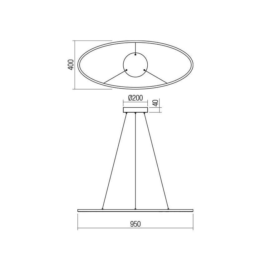Redo 01-3337 - Lustre suspendu LED dimmable sur câble LEO LED/48W/230V 3000/4000K IRC 90 blanc