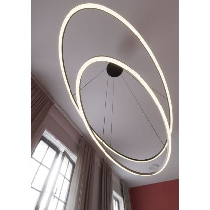 Redo 01-3343 - Suspension LED dimmable sur câble LEO LED/115W/230V 3000/4000K IRC 90 60x130 cm noire