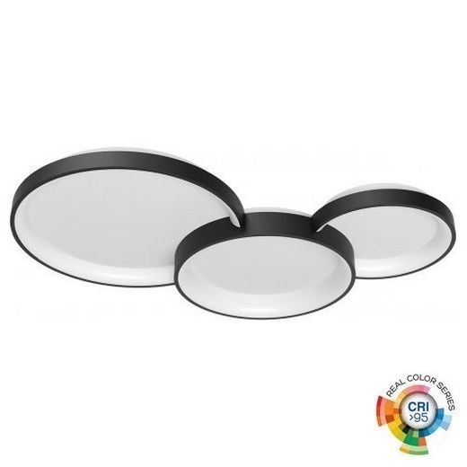 Redo 01-3375 - Plafonnier à intensité variable COMBI LED/72W/230V 3000/4000/6000K CRI98 noir