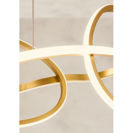 Redo 01-3389 - Lustre LED dimmable sur câble BIAS LED/90W/230V 3000/4500/6500K IRC 90 doré