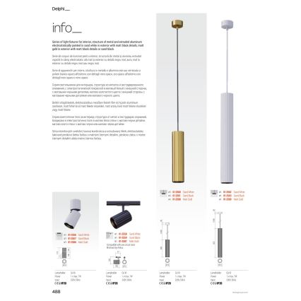 Redo 01-3407 - Spot DELPHI 1xGU10/7W/230V blanc