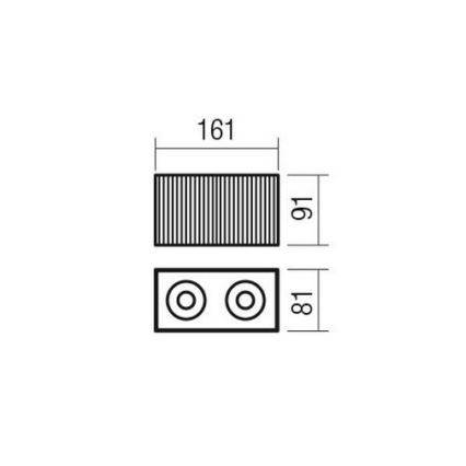 Redo 01-3410 - Spot DELPHI 2xGU10/7W/230V 16,1x8,1 cm blanc