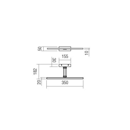 Redo 01-3460 - Applique LED pour tableau LINEAR LED/8W/230V 35 cm CRI 92 blanc