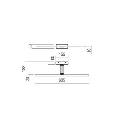 Redo 01-3462 - Applique LED pour tableau LINEAR LED/8W/230V 60,5 cm CRI 92 blanc