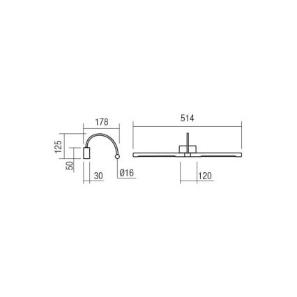 Redo 01-3466 - Applique LED pour tableau KENDO LED/11W/230V 51,4 cm CRI 92 blanc