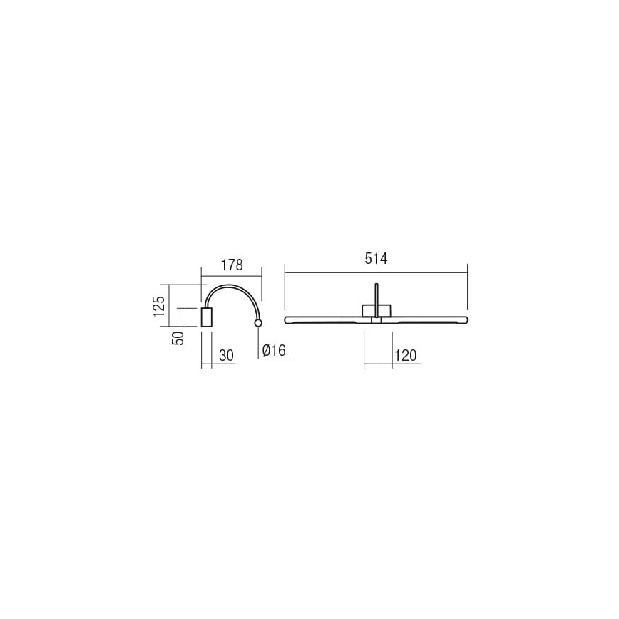 Redo 01-3467 - Applique LED pour tableau KENDO LED/11W/230V 51,4 cm CRI 92 noir