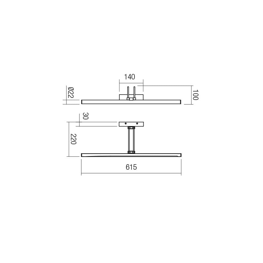 Redo 01-3473 - Applique LED pour tableau IKON LED/16,4W/230V 61,5 cm CRI 92 laiton