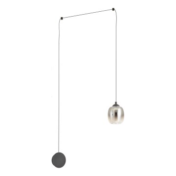 Redo 01-3484 - Applique murale LED KHADI, 6 W, 230 V, IRC 90, Ø 12 cm, noir/fumé