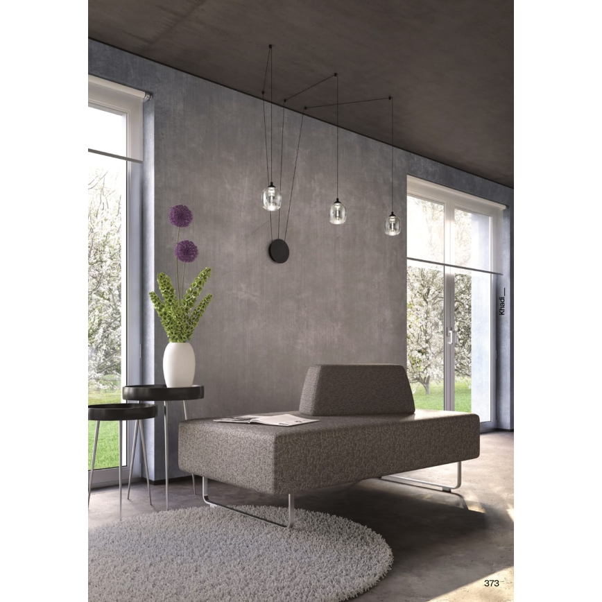 Redo 01-3485 - Applique murale LED dimmable KHADI 3xLED/5,5W/230V IRC 90 Ø 12 cm noir/fumé