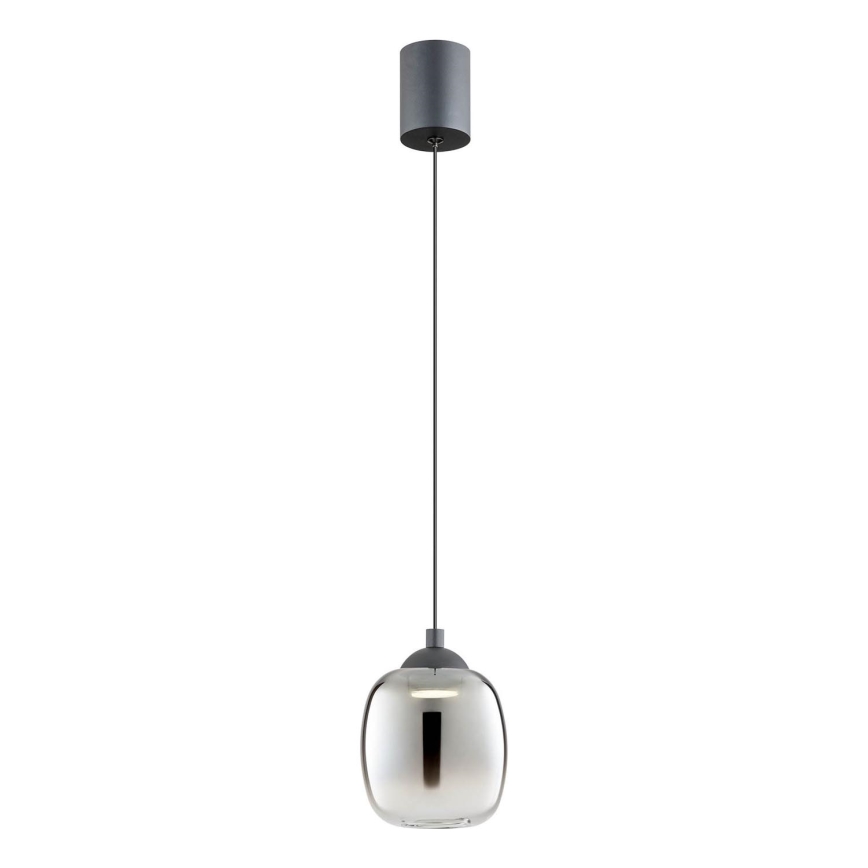 Redo 01-3486 - Suspension LED sur câble KHADI LED/6W/230V CRI 90 Ø 12 cm noir/fumé