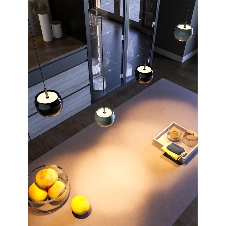 Redo 01-3549 - Suspension filaire AVES LED/12W/230V d. 9,6 cm CRI 90 gris