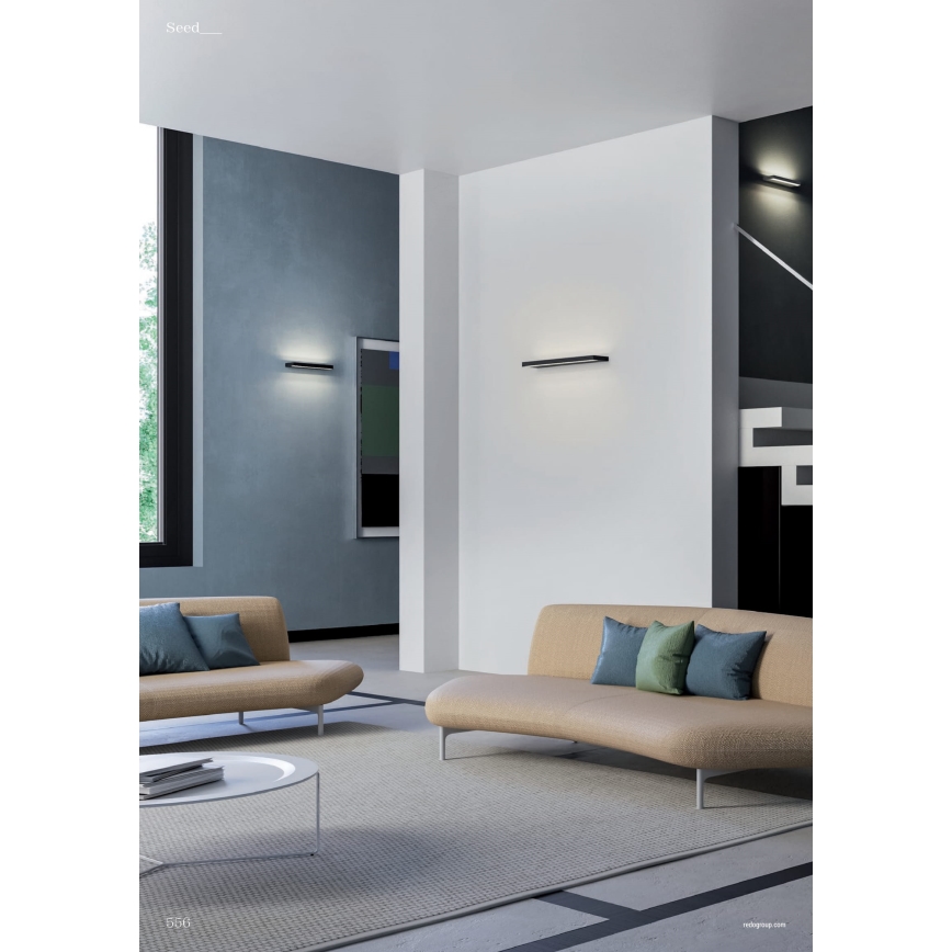 Redo 01-3555 - Applique murale SEED LED/30W/230V noir