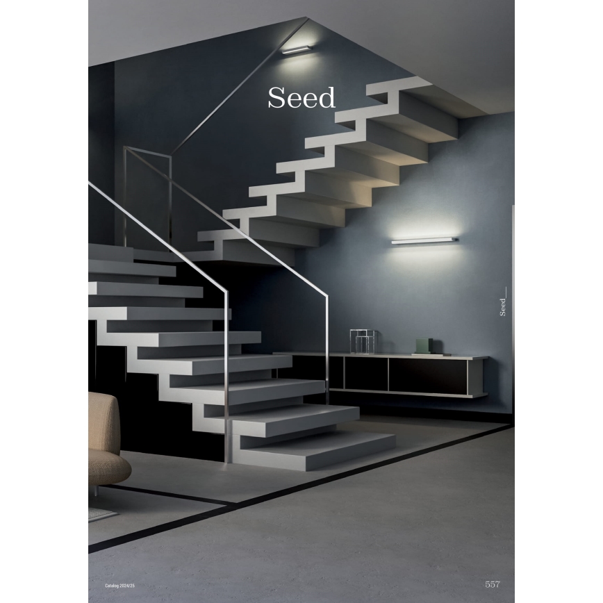 Redo 01-3555 - Applique murale SEED LED/30W/230V noir
