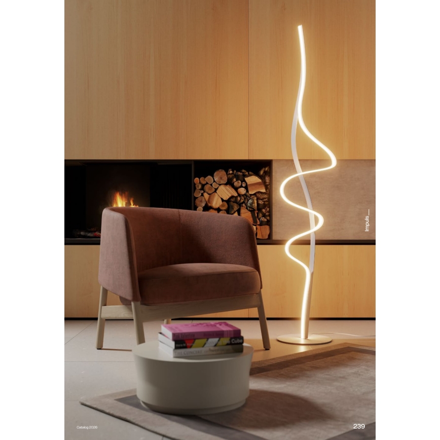 Redo 01-3625 - Lampadaire LED dimmable IMPULS LED/36W/230V doré