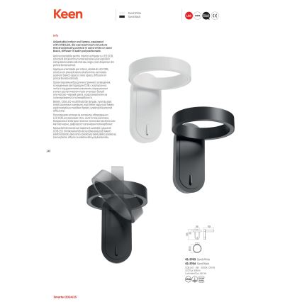 Redo 01-3763 - Applique murale KEEN LED/6W/230V CRI 90 3000K blanc
