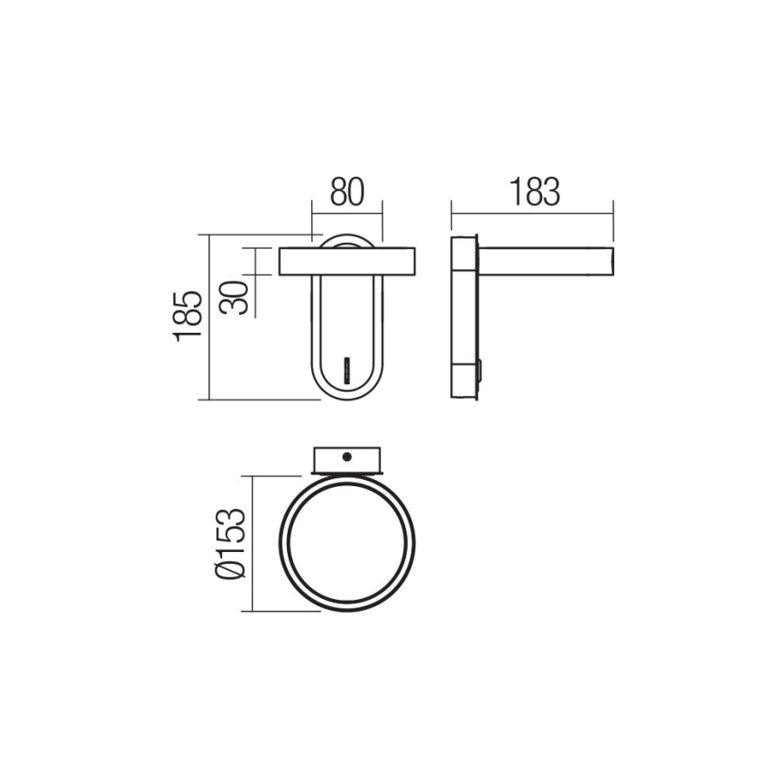 Redo 01-3763 - Applique murale KEEN LED/6W/230V CRI 90 3000K blanc