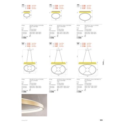 Redo 01-3810 - Plafonnier LED dimmable NOBU LED/80W/230V 3000/4000K IRC 90 doré