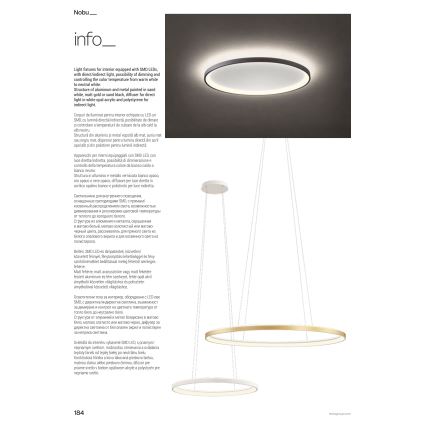 Redo 01-3811 - Plafonnier LED dimmable NOBU, 80 W, 230 V, 3000/4000 K, IRC 90, noir