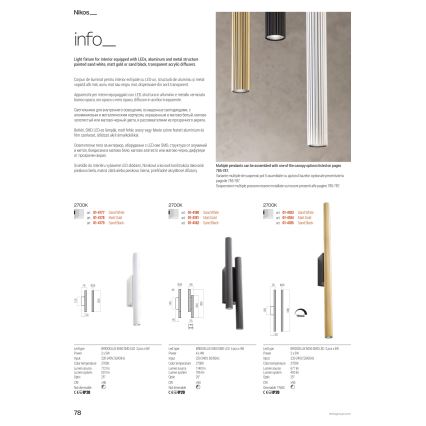 Redo 01-3858 - Suspension LED sur câble NIKOS LED 8 W / 230 V IRC 90 Ø 6 cm noir